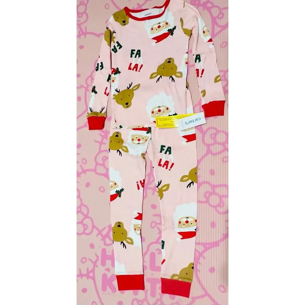 NWT❤️Carter’s Cotton Christmas Santa Pajamas sz6